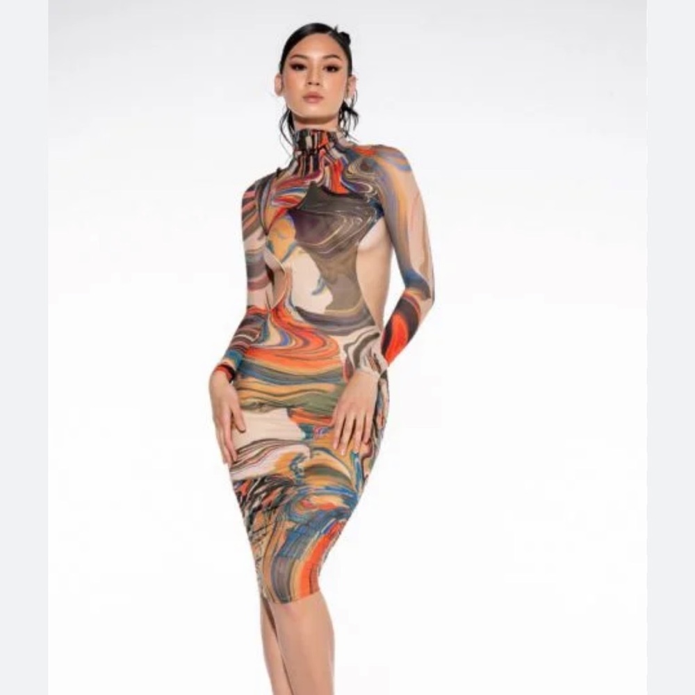 NWT Akira stick to the script dress open back